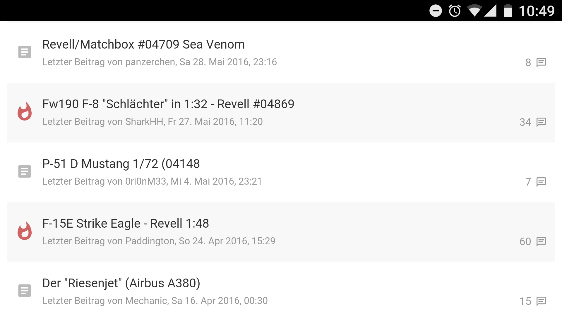 Anzeige Android