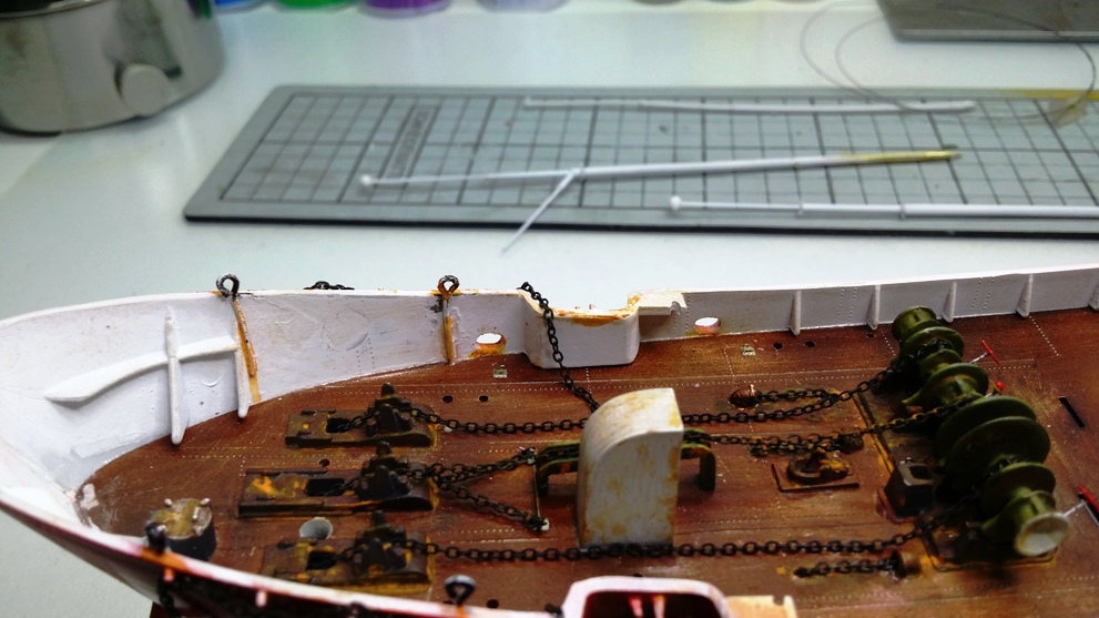 Vorschiff mit Ankerketten