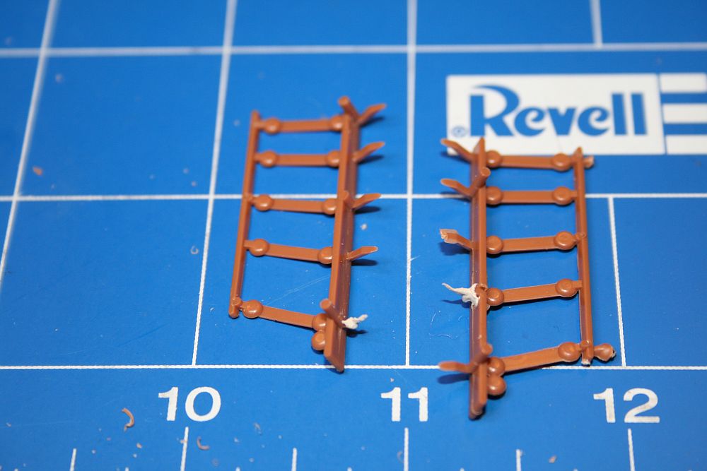 Mit Spachtelmasse eine erste Richtung vorgegeben.