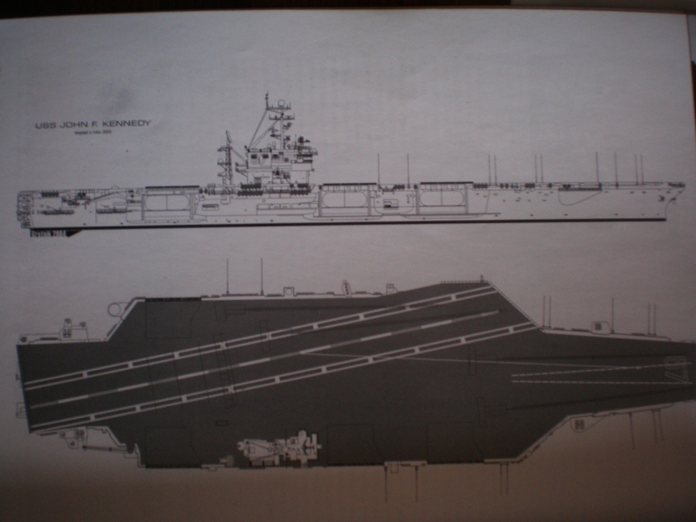 JFK  volldeck und seitenansicht