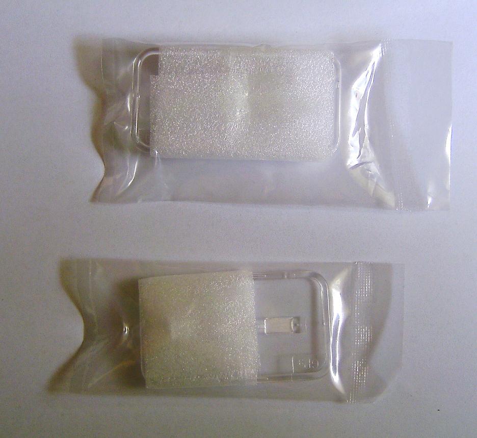 Die separat verpackten Klarsichtteile