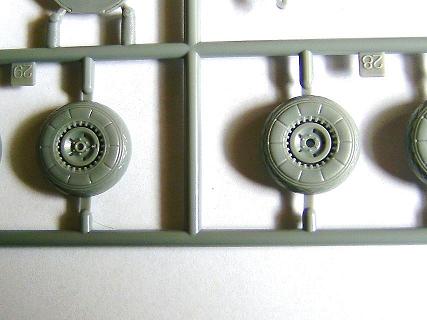 Die Räder des Hauptfahrwerks