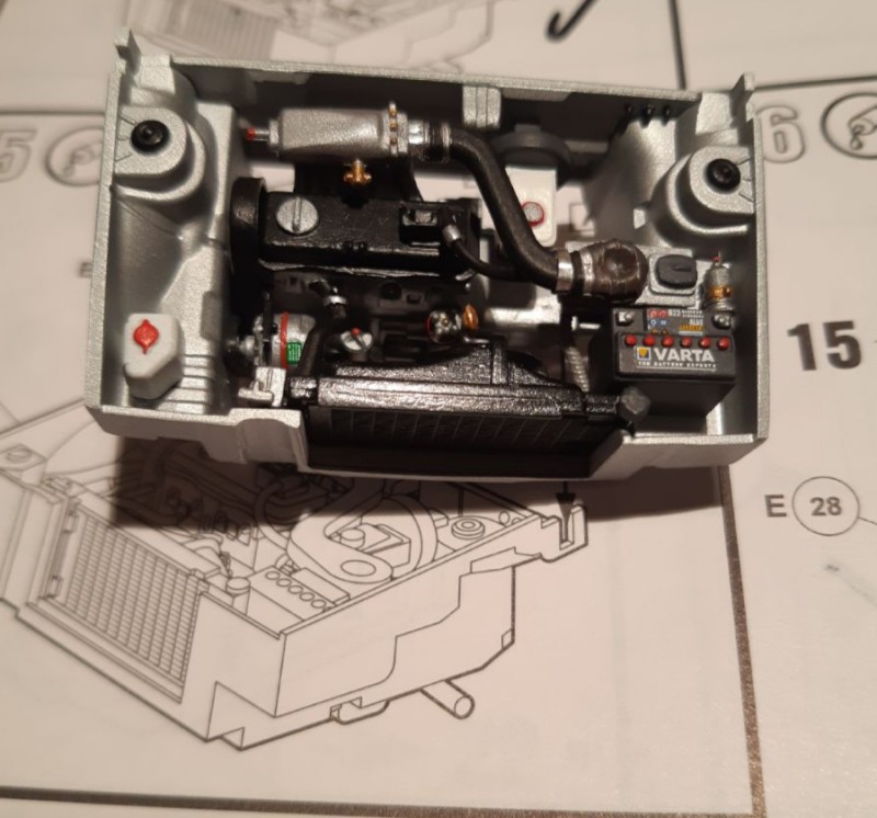 Der Motorraum vom GTI