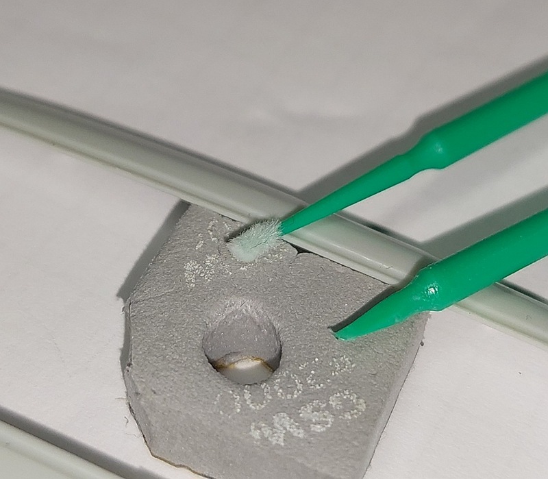 Applikator vorher/Spatel nachher