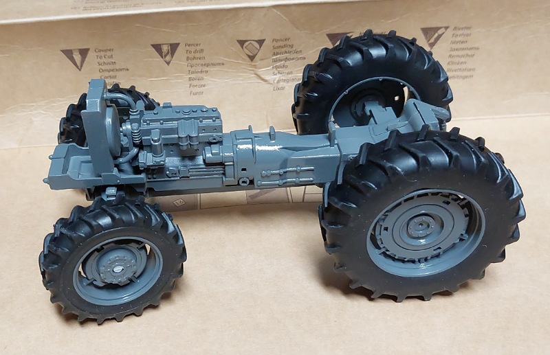 Fahrgestell nachdem Lackieren