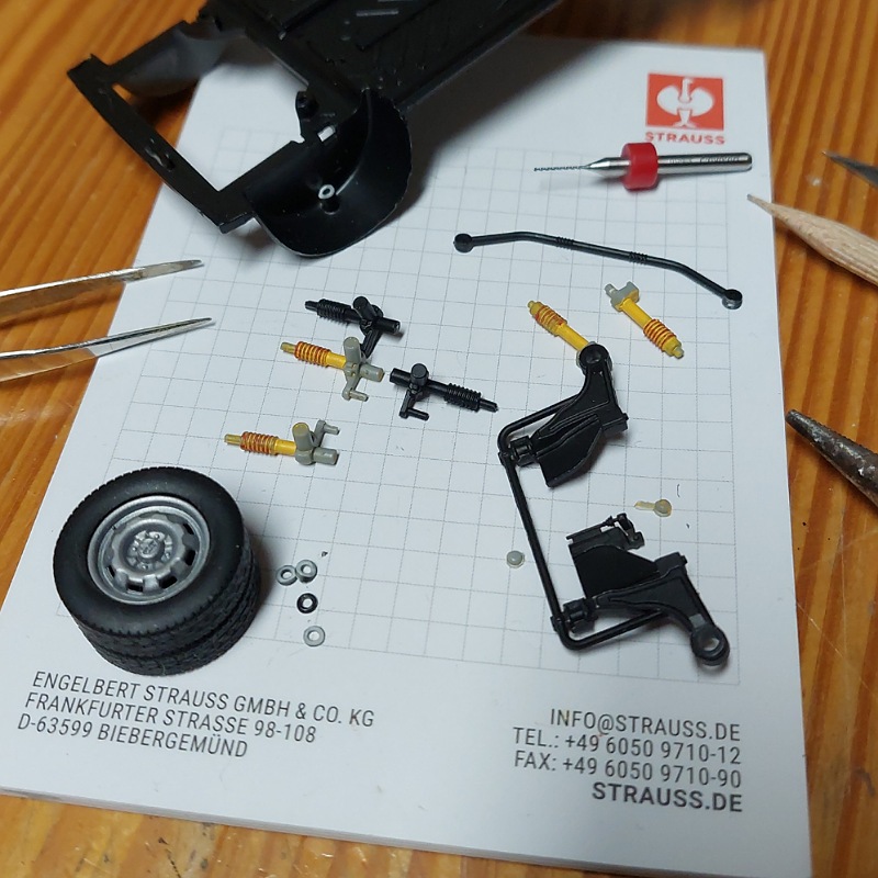 Teile der Vorderachse