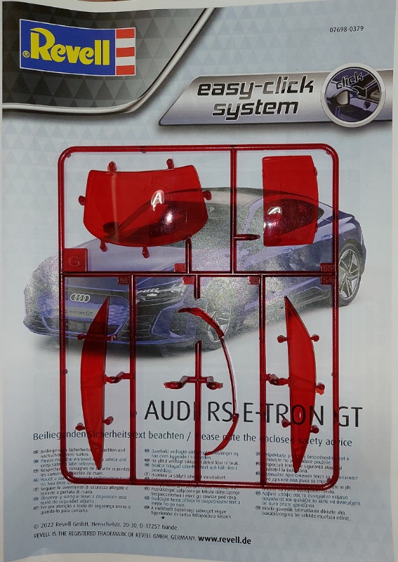 Rote transparente Teil